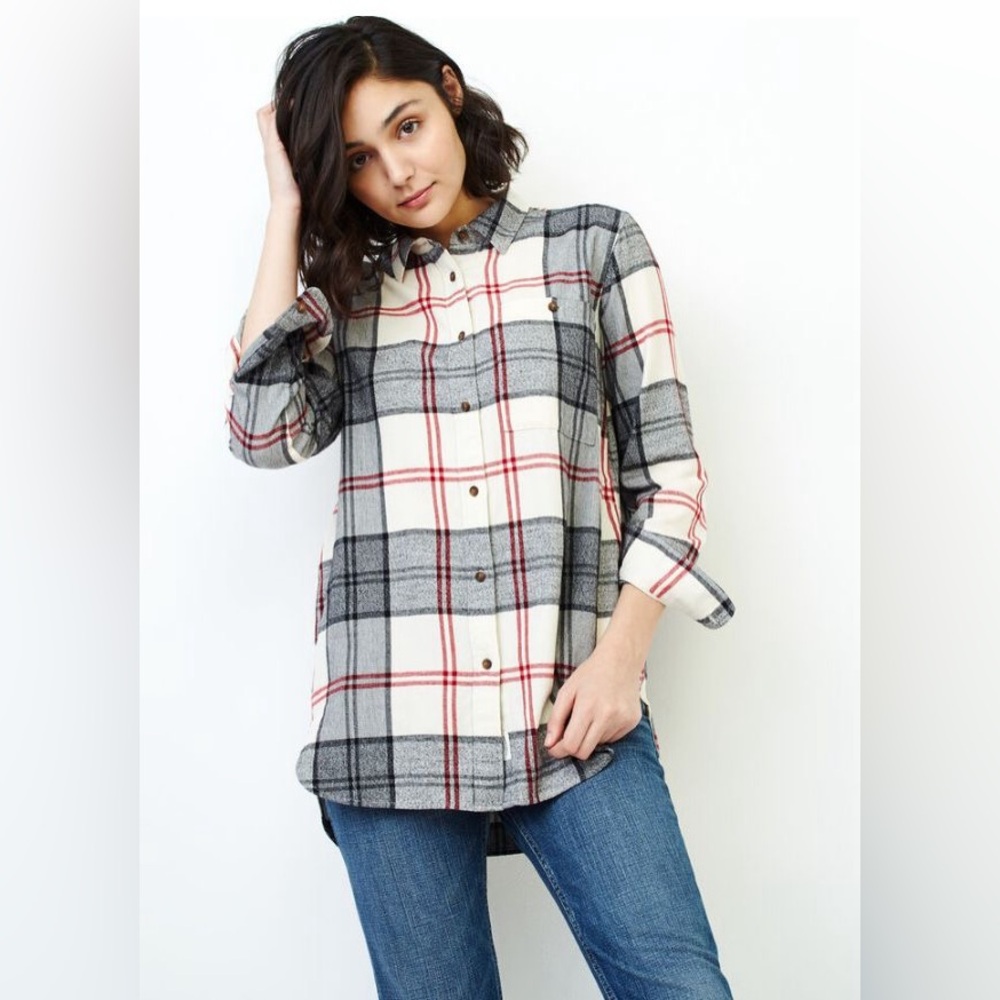Roots 🦫 Smoke Lake Plaid Tunic